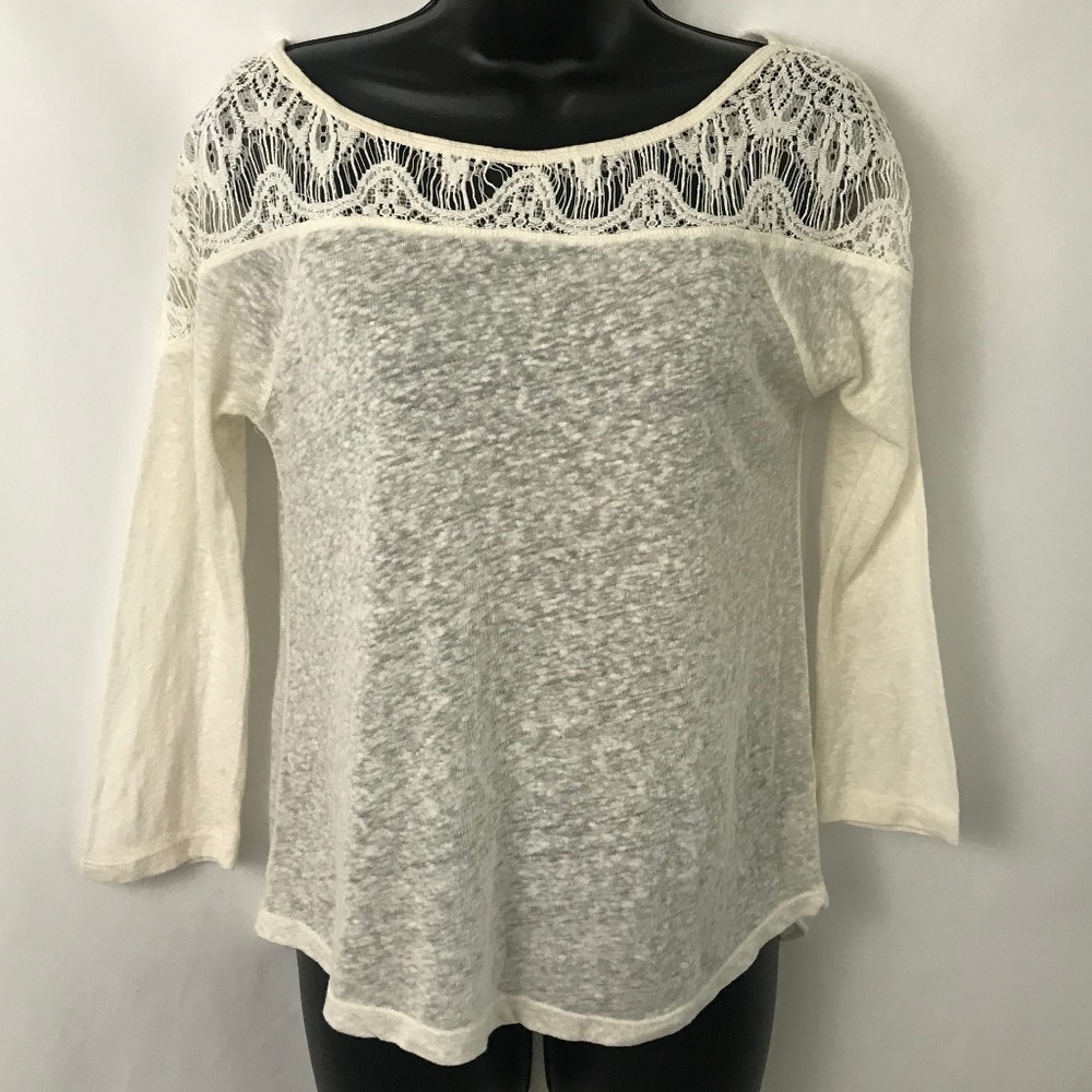 *4/$20* Aeropostale Lace and Cotton Blend Top